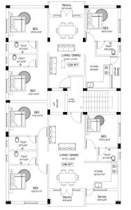 Project Image of 1229.0 - 1296.0 Sq.ft 3 BHK Builder Floor for buy in RR Springfield Apartments