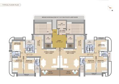 Project Image of 0.0 - 1644.0 Sq.ft 3 BHK Apartment for buy in Gami Satyam Skyscape
