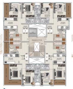 Ishwar Precious Ishwar Precious Cluster Plan from 1st to 7th Floor 1
