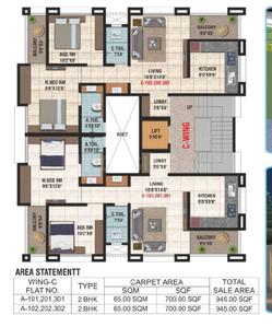 Project Image of 406.12 - 663.06 Sq.ft 1 BHK Apartment for buy in Shree Sai Seva Sai Paradise