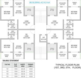 Project Image of 336.0 - 452.0 Sq.ft 1 BHK Apartment for buy in ARK Alfa Elegance