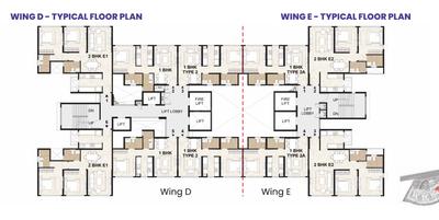 Project Image of 757.0 - 1024.0 Sq.ft 2 BHK Apartment for buy in Mahindra Alcove Wing B