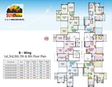 Project Image of 1010.0 - 1303.0 Sq.ft 2 BHK Apartment for buy in Mittal Sun Orion