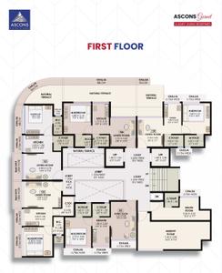 Project Image of 276.85 - 322.27 Sq.ft 1 BHK Apartment for buy in Ascons Garnet