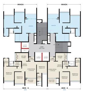 Project Image of 733.0 - 1096.0 Sq.ft 2 BHK Apartment for buy in The Rising