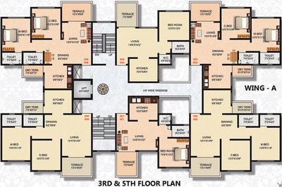 Project Image of 340.0 - 533.0 Sq.ft 1 BHK Apartment for buy in Growmore Paraiso 1