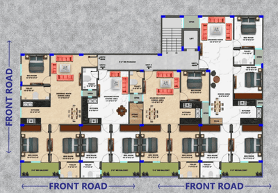 Project Image of 1020.0 - 2050.0 Sq.ft 2 BHK Builder Floor for buy in Lucky Antayla Height 3