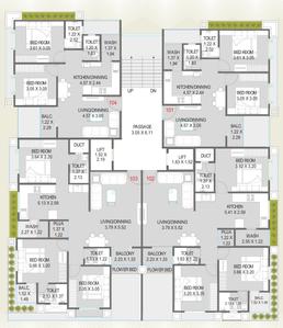 Project Image of 571.99 - 1419.11 Sq.ft 2 BHK Apartment for buy in Shyam Coral 30