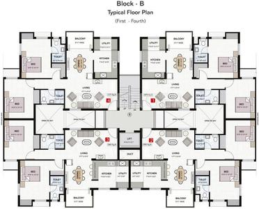 Project Image of 1070.0 - 1417.0 Sq.ft 2 BHK Apartment for buy in Navins Srishti