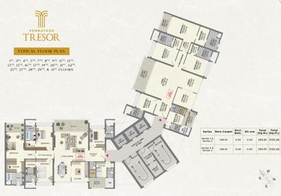 Project Image of 0.0 - 3081.0 Sq.ft 4 BHK Apartment for buy in Venkatesh Tresor