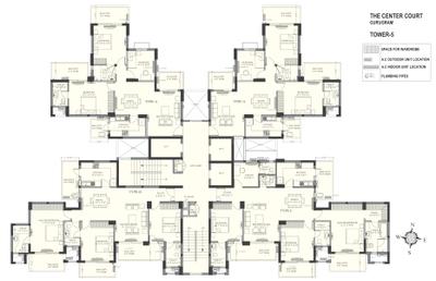Project Image of 1565.0 - 2175.0 Sq.ft 3 BHK Apartment for buy in The Center Court