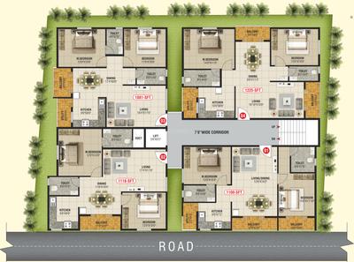 Project Image of 1081.0 - 1225.0 Sq.ft 2 BHK Apartment for buy in SVP Sri Sai Brindavan