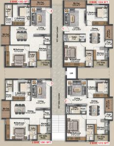 Project Image of 1204.0 - 1400.0 Sq.ft 2 BHK Apartment for buy in Saanvi Aurelia Homes Phase 1