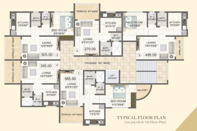 Project Image of 335.0 - 565.0 Sq.ft 1 BHK Apartment for buy in Siddhivinayak Kailash Paradise