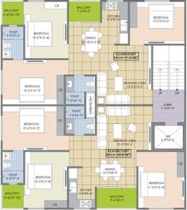 Project Image of 1311.0 - 1340.0 Sq.ft 3 BHK Apartment for buy in Eco Prime