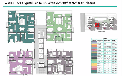 Project Image of 1987.99 - 4059.93 Sq.ft 3 BHK Apartment for buy in Prestige Clairemont