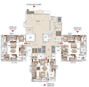 Project Image of 2551.0 - 3612.0 Sq.ft 2 BHK Apartment for buy in My Home Avali