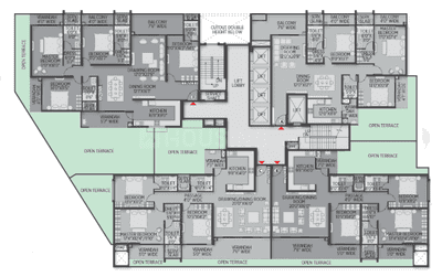 Project Image of 1324.18 - 1722.66 Sq.ft 3 BHK Apartment for buy in SJD Royal Presidency