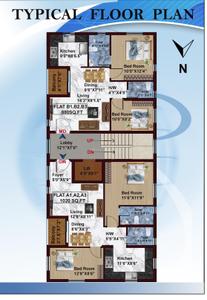 Project Image of 880.0 - 1020.0 Sq.ft 2 BHK Apartment for buy in HP Aiswaryam Enclave