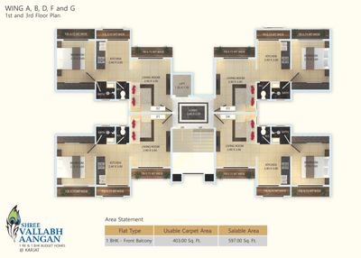 Project Image of 273.0 - 416.0 Sq.ft 1 RK Apartment for buy in Shree Vallabh Aangan