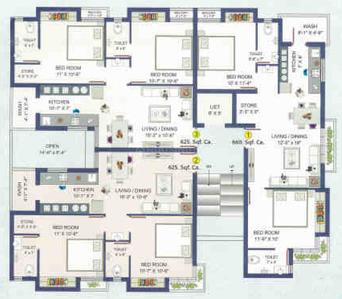 Project Image of 584.27 - 602.56 Sq.ft 2 BHK Apartment for buy in Shreeji Opera Enclave