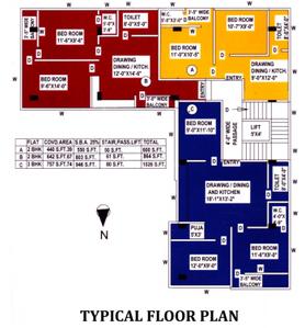 Project Image of 600.0 - 1026.0 Sq.ft 2 BHK Apartment for buy in Balaji Pentonic Highrise 1