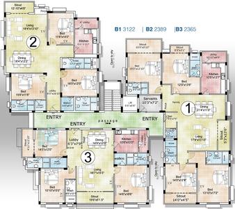 Project Image of 1600.0 - 3133.0 Sq.ft 2 BHK Apartment for buy in Vinayagar Oceanic