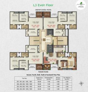 Project Image of 460.7 - 613.54 Sq.ft 1 BHK Apartment for buy in Kumar Park Infinia L2 L3 L4 K4 K5 And J4