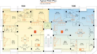 Project Image of 1544.0 - 1546.0 Sq.ft 3 BHK Apartment for buy in Appaswamy Red Rose