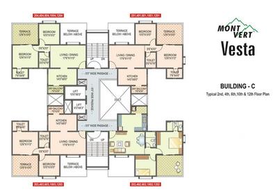 Project Image of 348.0 - 689.0 Sq.ft 1 BHK Apartment for buy in Mont Vert Vesta