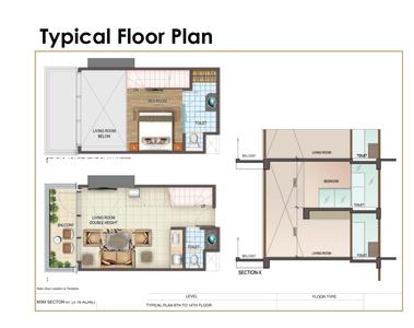 Project Image of 0.0 - 1210.0 Sq.ft 1 BHK Duplex for buy in M3M Paragon 57