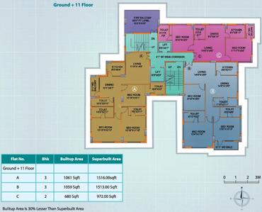 Project Image of 916.0 - 1656.0 Sq.ft 2 BHK Apartment for buy in Orion Exotica