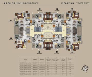 Project Image of 828.0 - 1890.0 Sq.ft 2 BHK Apartment for buy in Purva Aspire