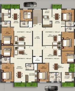 Project Image of 1008.0 - 1080.0 Sq.ft 2 BHK Apartment for buy in KS Atti Apartments