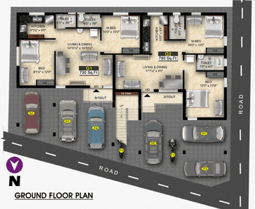 Project Image of 600.0 - 792.0 Sq.ft 2 BHK Apartment for buy in DAC Q