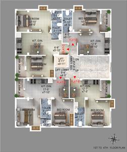 Project Image of 456.0 - 680.0 Sq.ft 1 BHK Apartment for buy in Starwood Blooming Bud