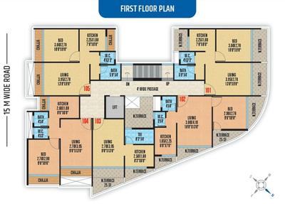 Shree Ambika Aangan Shree Ambika Aangan Cluster Plan for 1st Floor 2