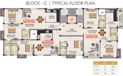 Project Image of 720.0 - 926.0 Sq.ft 2 BHK Apartment for buy in GP Magnolia