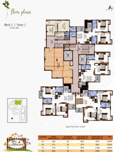 Project Image of 796.0 - 1593.0 Sq.ft 2 BHK Apartment for buy in Eden Tolly Gardenia