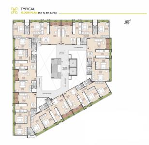 Project Image of 576.09 - 768.44 Sq.ft 2 BHK Apartment for buy in Shree Green Leaves Buidling A