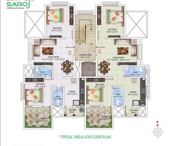 Project Image of 1005.0 - 1012.0 Sq.ft 2 BHK Apartment for buy in Shree Sai Sukh Saroj