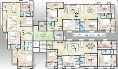 Project Image of 1600.0 - 3133.0 Sq.ft 2 BHK Apartment for buy in Vinayagar Oceanic