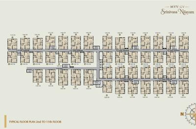 Project Image of 1125.0 - 1690.0 Sq.ft 2 BHK Apartment for buy in MVV And MK GV Srinivasa Nilayam