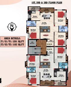Project Image of 1182.0 - 1201.0 Sq.ft 3 BHK Apartment for buy in Samy Royal View