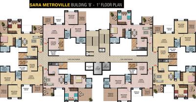 Project Image of 530.0 - 541.0 Sq.ft 2 BHK Apartment for buy in Sara Metroville B