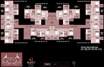 Project Image of 669.0 - 719.0 Sq.ft 2 BHK Apartment for buy in Bunty Mayur Geminus B