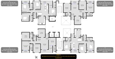 Project Image of 516.34 - 1326.0 Sq.ft 2 BHK Apartment for buy in K Shire Wing A B C D