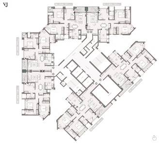 Project Image of 1071.0 - 1590.0 Sq.ft 3 BHK Apartment for buy in VJ Palladio Presidential Suites Balewadi Riverfront