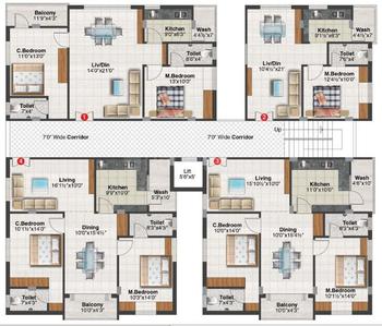 Project Image of 700.0 - 1250.0 Sq.ft 1 BHK Apartment for buy in RSRPPL Srujana Residency