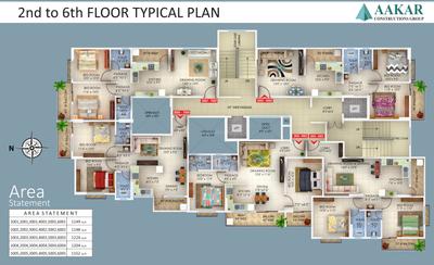 Project Image of 911.0 - 1233.0 Sq.ft 2 BHK Apartment for buy in Aakar Heights Wing B
